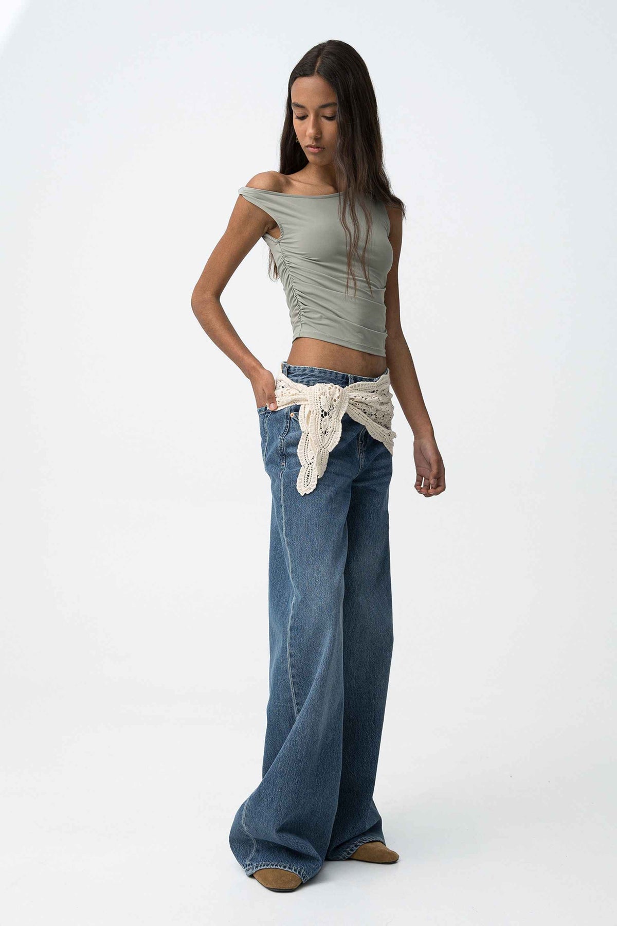 CHARLIE WIDE DARK BLUE JEANS - BEST CLOTHES