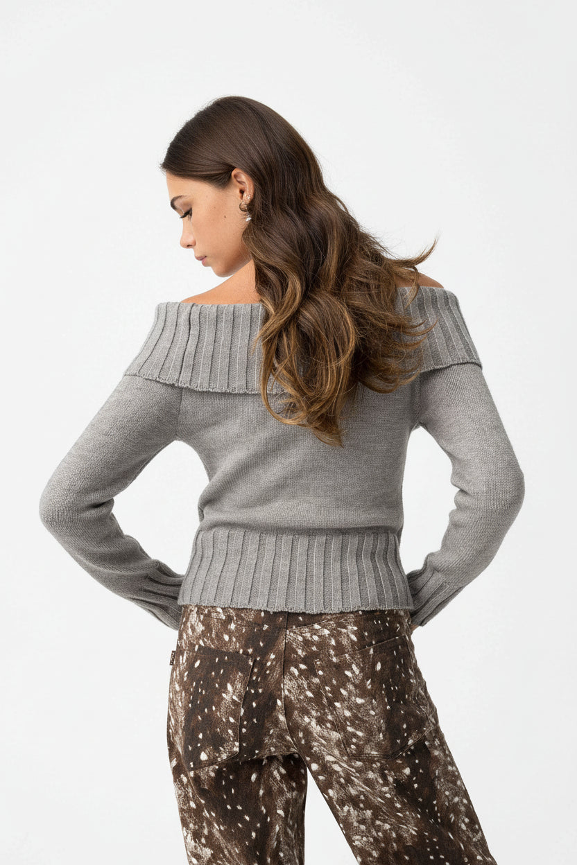Cavern Off-Shoulder Sweater - BEST CLOTHES