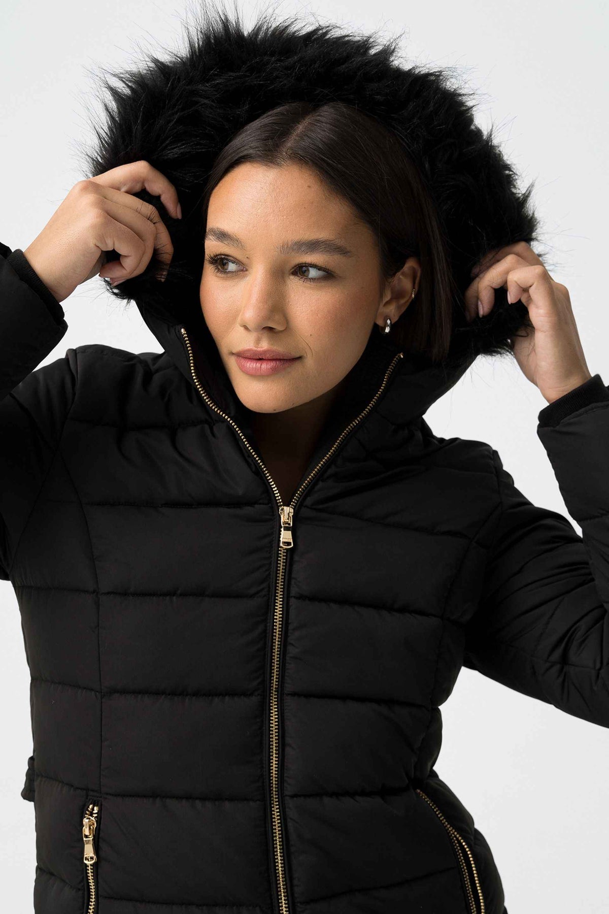 FEED SVART PUFFER DAMJACKA - BEST CLOTHES