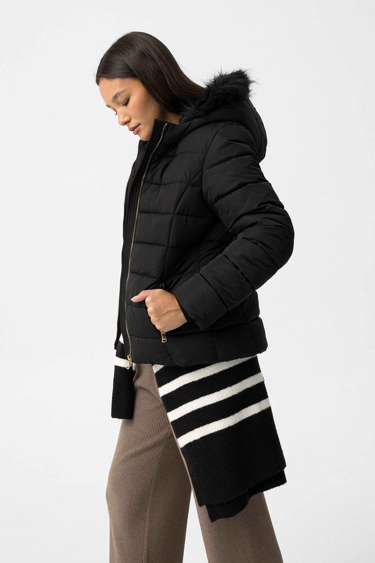 FEED SVART PUFFER DAMJACKA - BEST CLOTHES