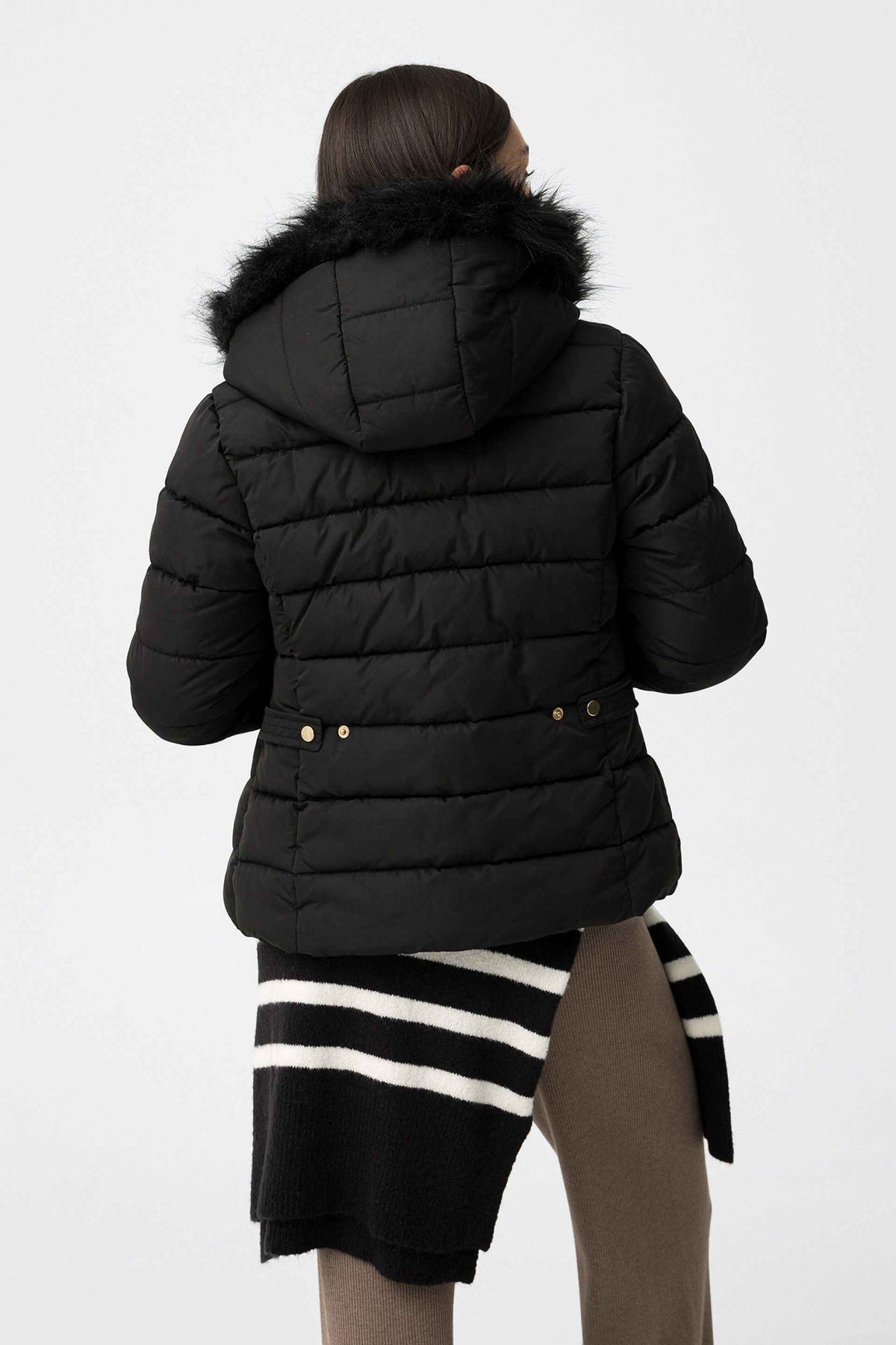 FEED SVART PUFFER DAMJACKA - BEST CLOTHES
