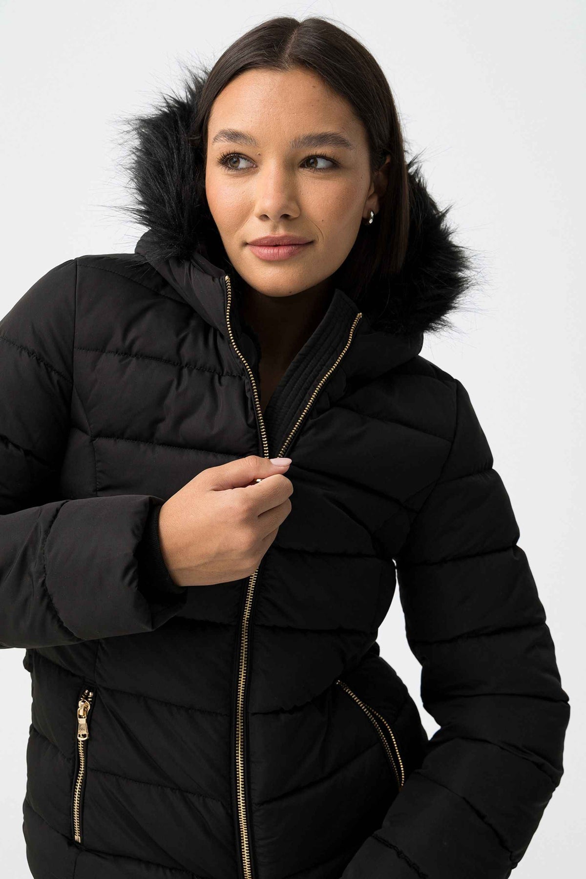 FEED SVART PUFFER DAMJACKA - BEST CLOTHES