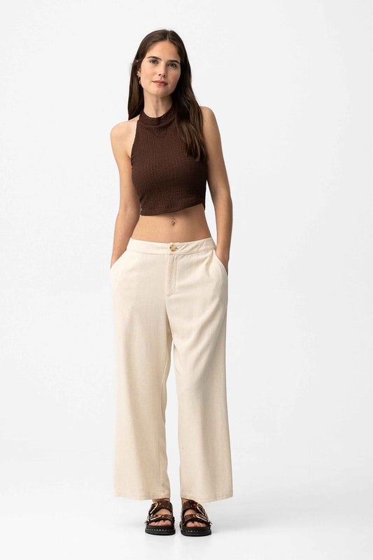 KHLOE WIDE LINEN PANT