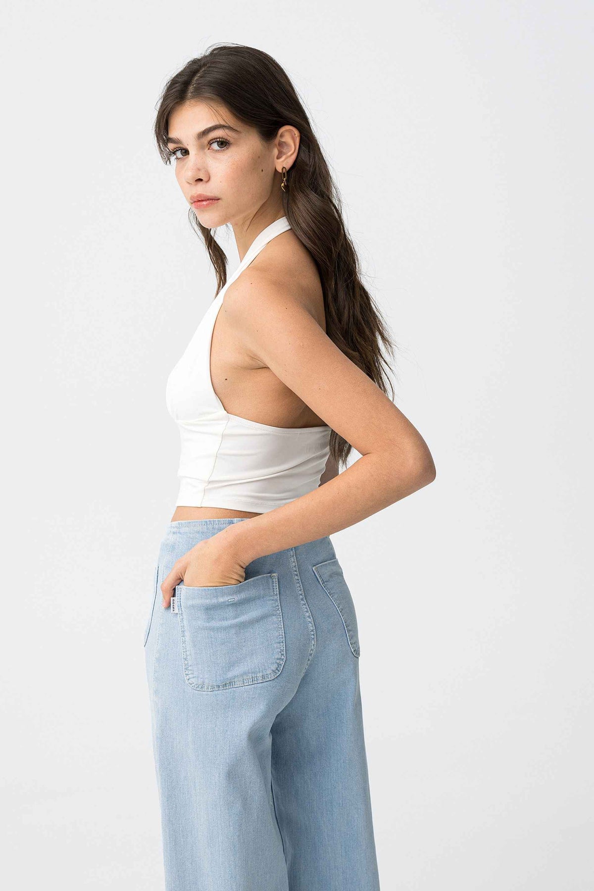 PIP WHITE HALTERNECK TOP - BEST CLOTHES