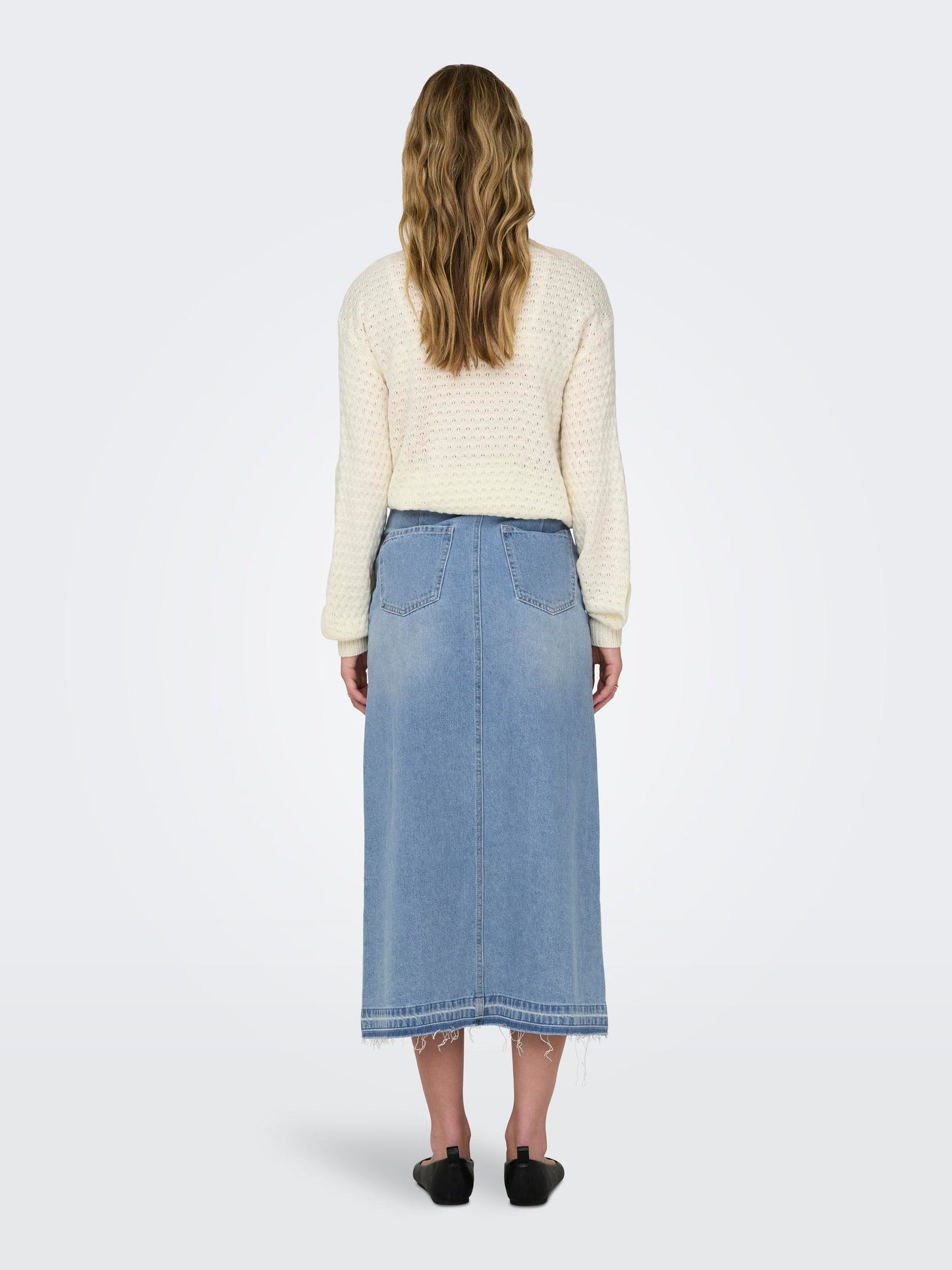 BELLA HW LONG SKIRT DNM - BEST CLOTHES