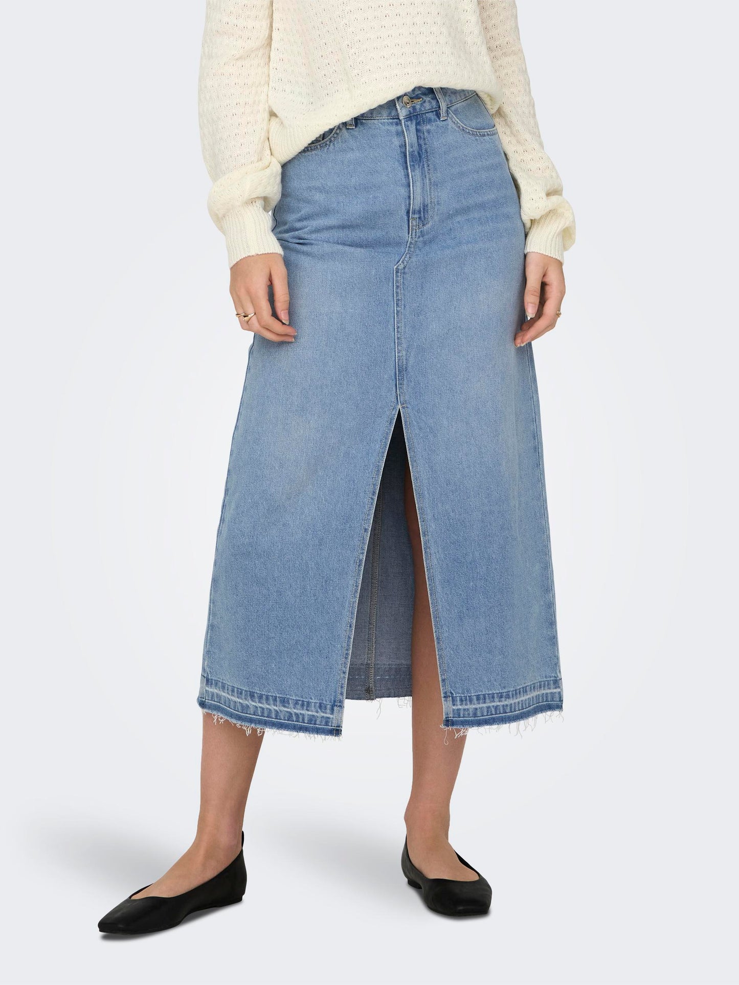 BELLA HW LONG SKIRT DNM - BEST CLOTHES