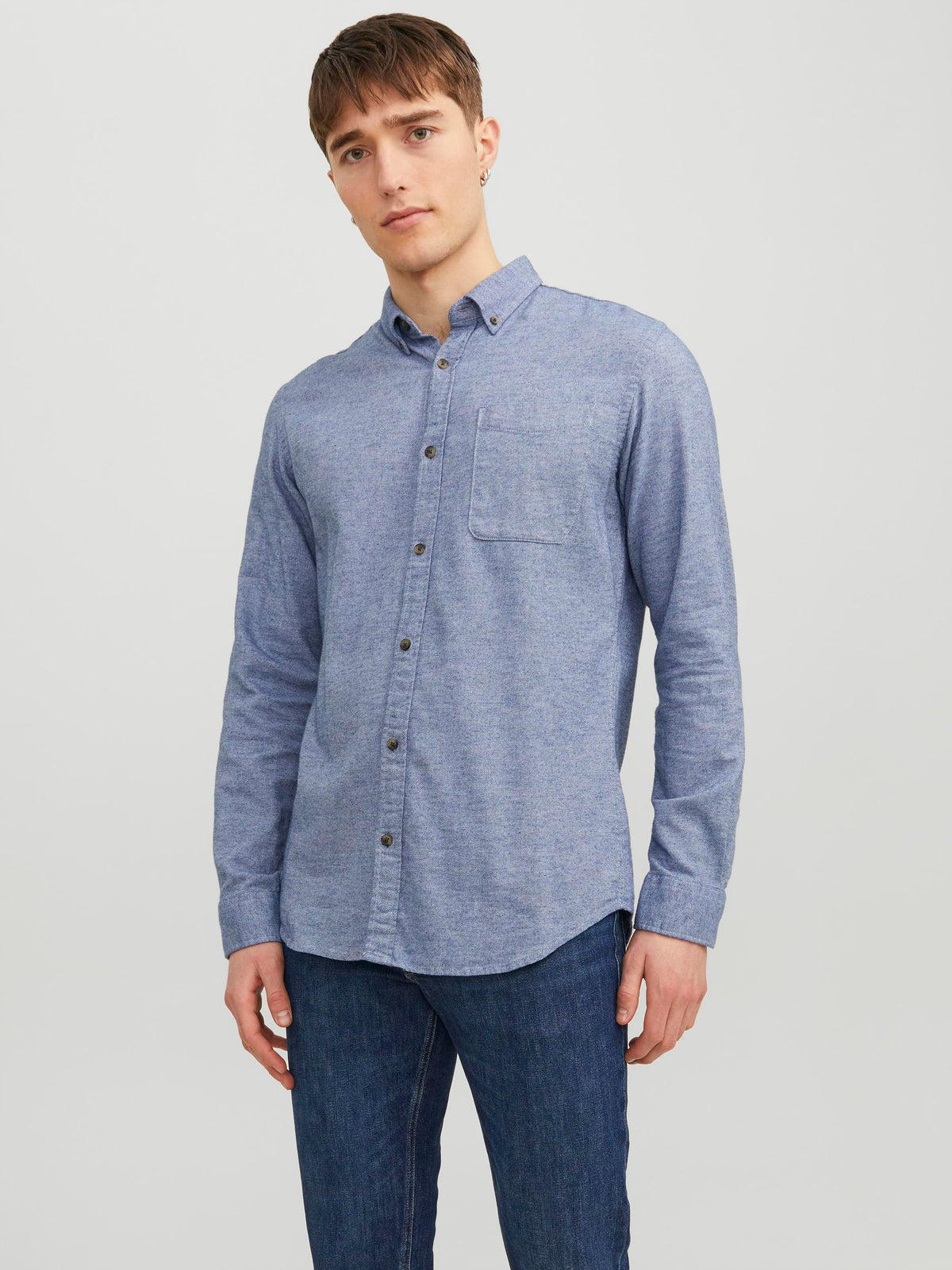 CLASSIC MELANGE SHIRT LS - BEST CLOTHES