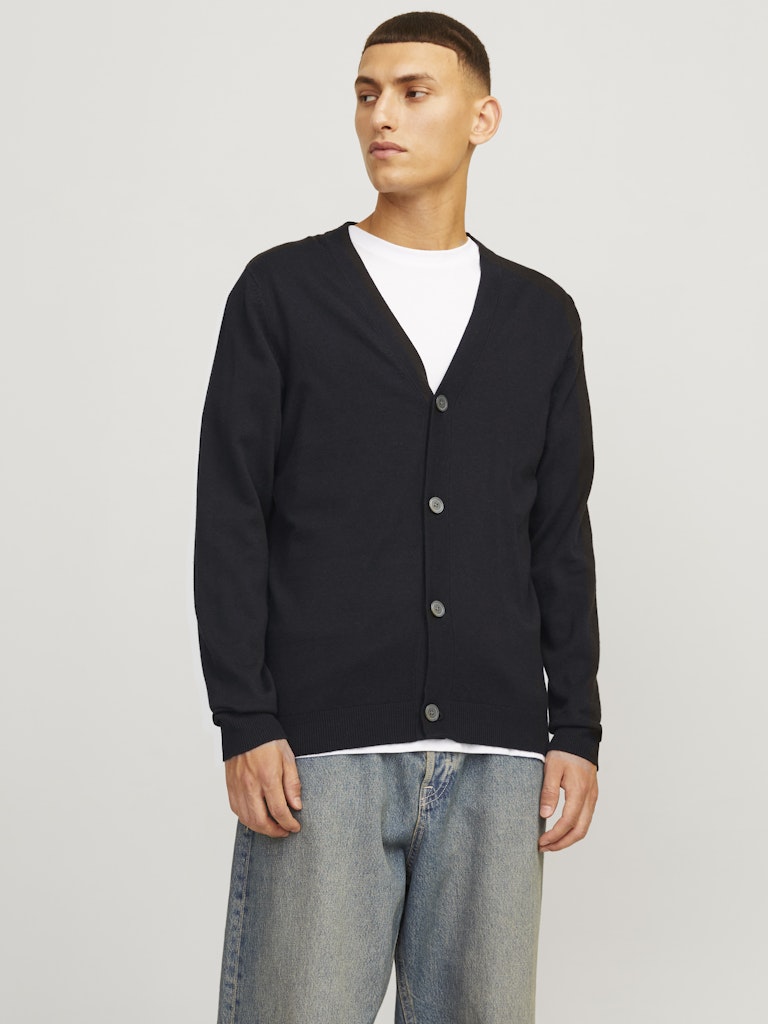 EMIL STRICK-CARDIGAN MIT KNOPF