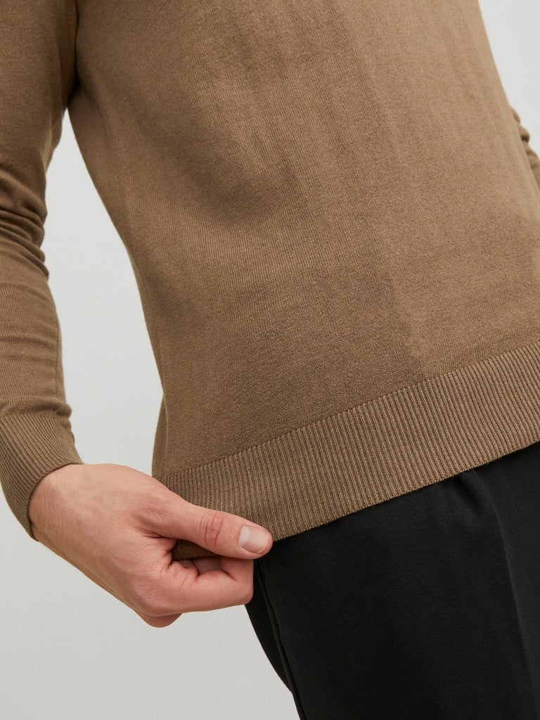 EMIL KNIT CREW NECK - STICKAT HERRTRÖJA