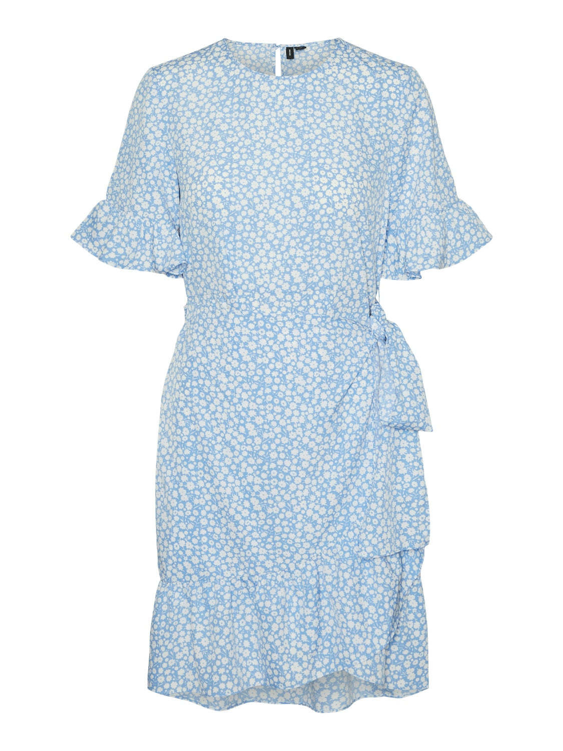 HENNA 2/4 O-NECK SHORT DRESS - Best Clothes