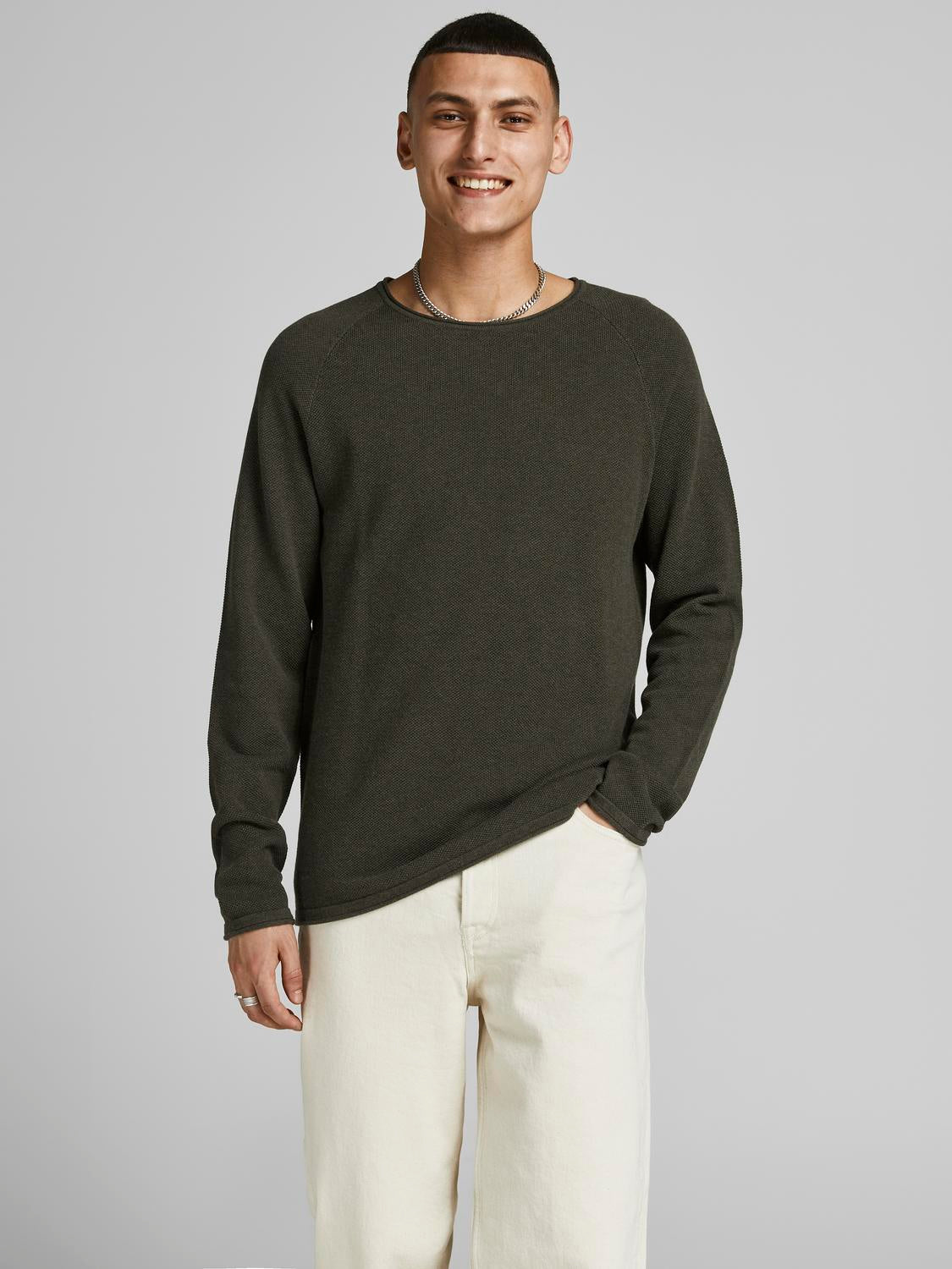 HILL KNIT CREW NECK - ekologisk bomull - BEST CLOTHES