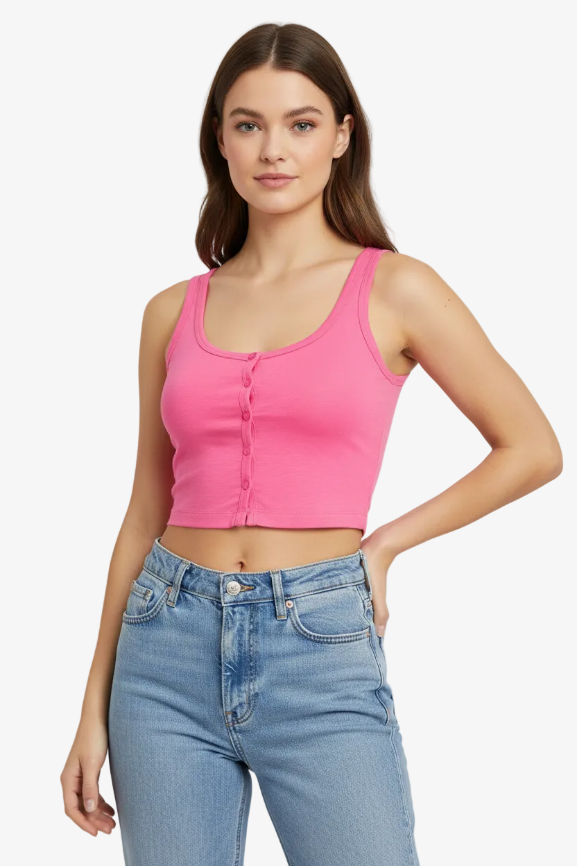 JULIA STRETCH CROP SL TOP - BEST CLOTHES