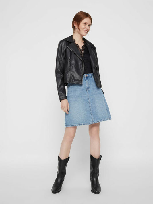 LOU HW DENIM SKIRT - Best Clothes