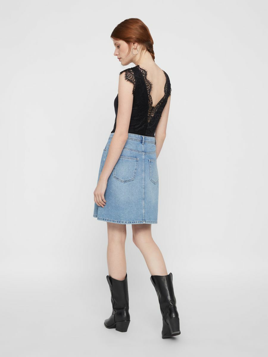 LOU HW DENIM SKIRT - Best Clothes
