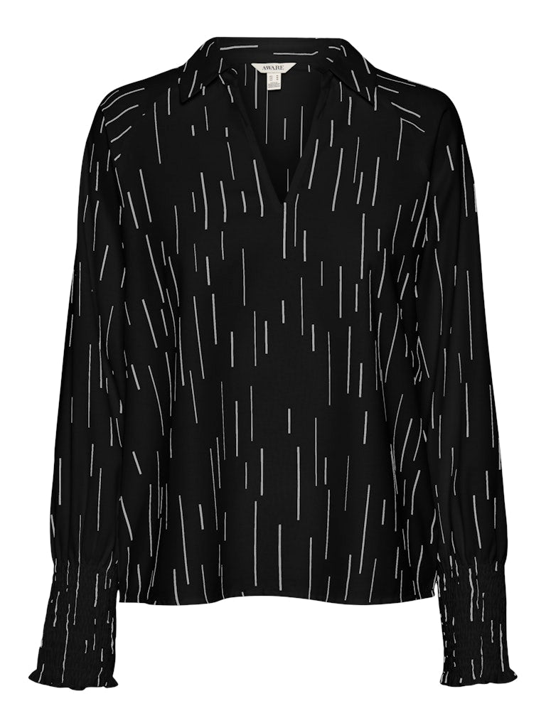 SNORA VEDA LS V-NECK BLOUSE - Best Clothes