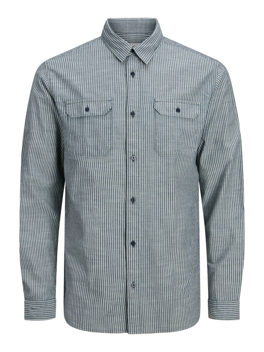 SPORTY STRIPE MIX SHIRT LS - BEST CLOTHES