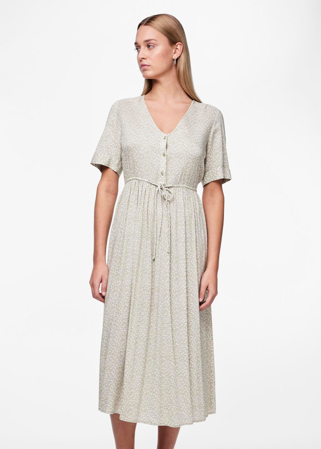 TALA SS STRING TIE MIDI DRESS - Best Clothes