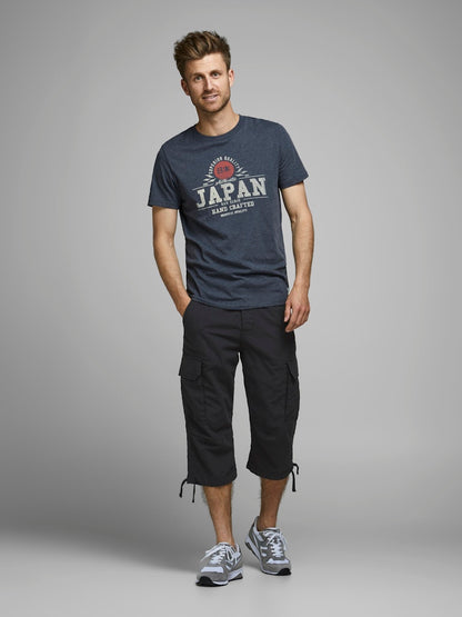 LANGE CARGO-SHORTS AUS CANVAS