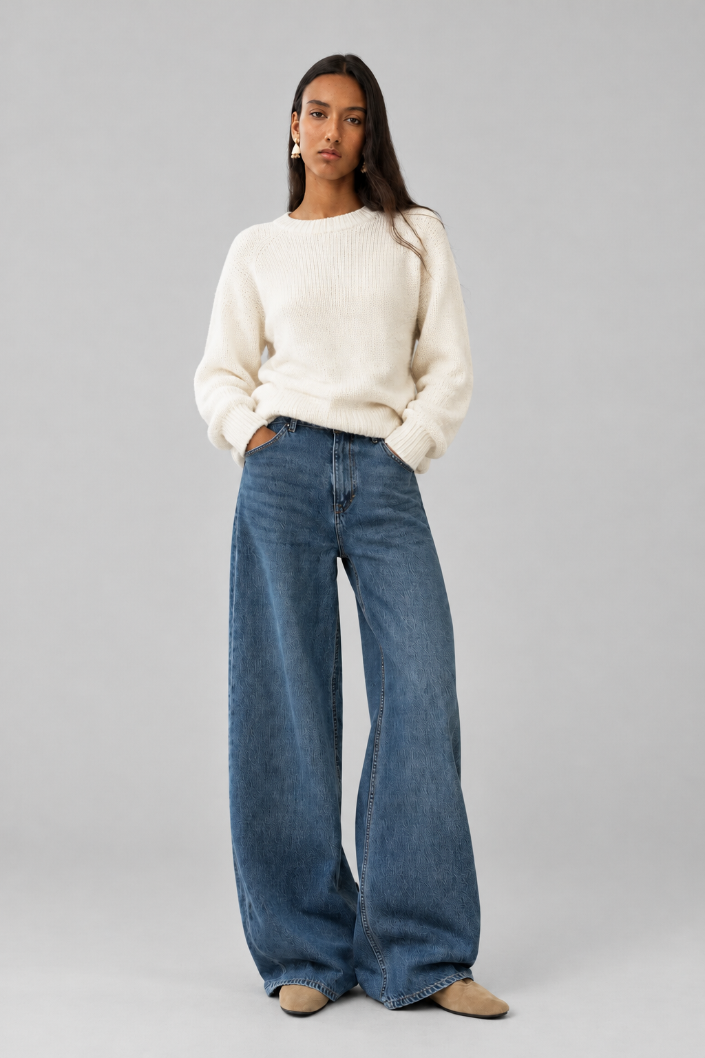 CHARLIE WIDE DARK BLUE JEANS