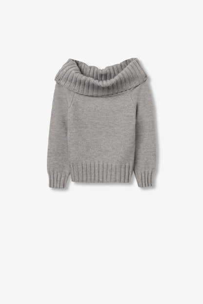 CAVERN OFF-SHOULDER RIBBED SWEATER
