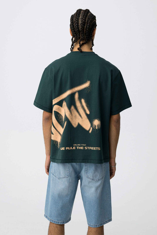 EDDIE GREEN BOXY FIT T-SHIRT