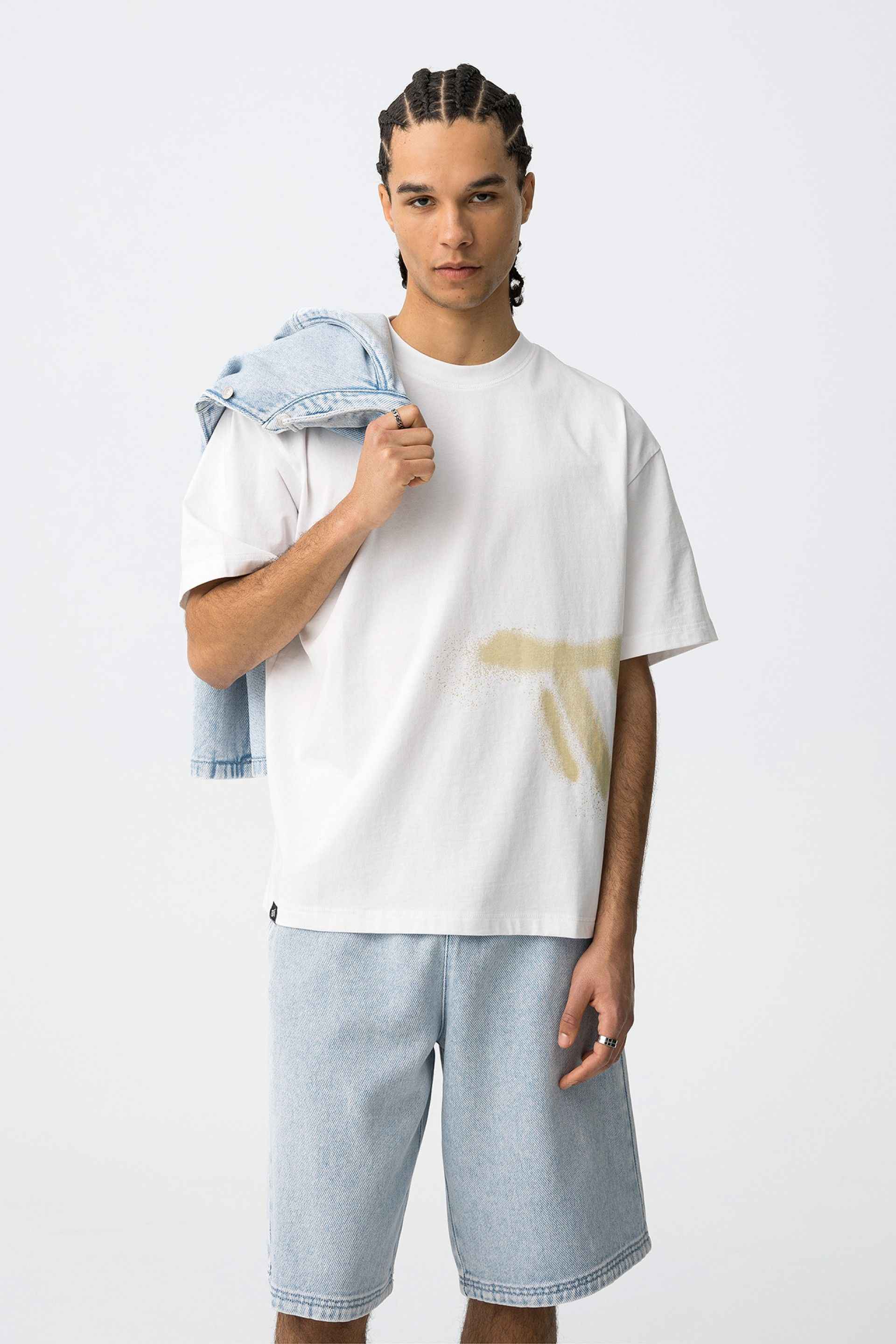 EDDIE WHITE BOXY FIT T-SHIRT