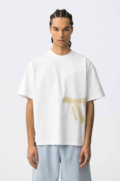 EDDIE WHITE BOXY FIT T-SHIRT