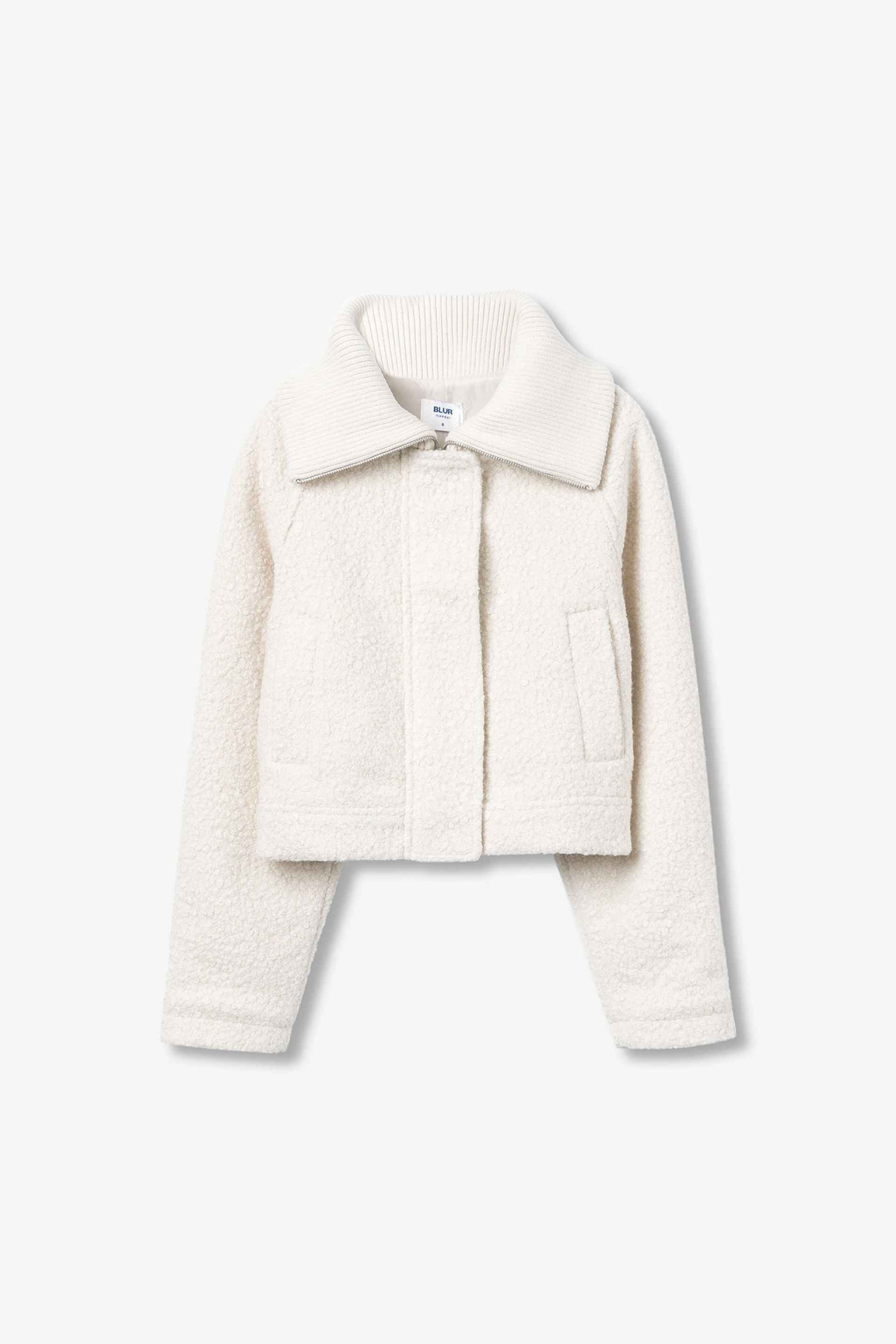 HAZEL WHITE BOUCLÉ JACKET