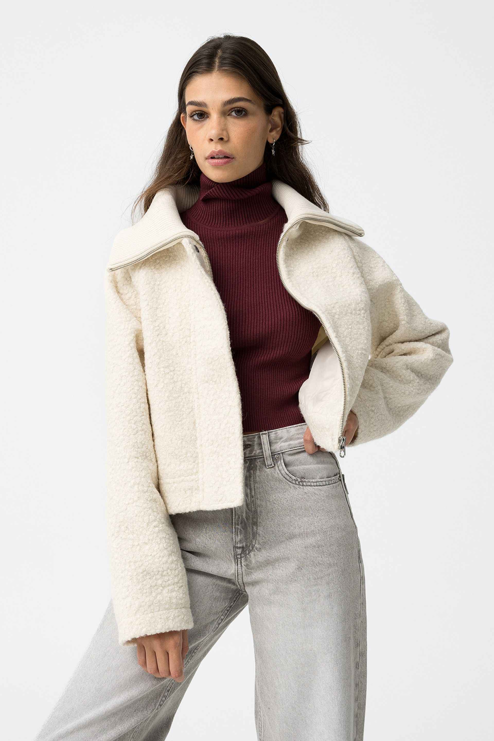HAZEL WHITE BOUCLÉ JACKET