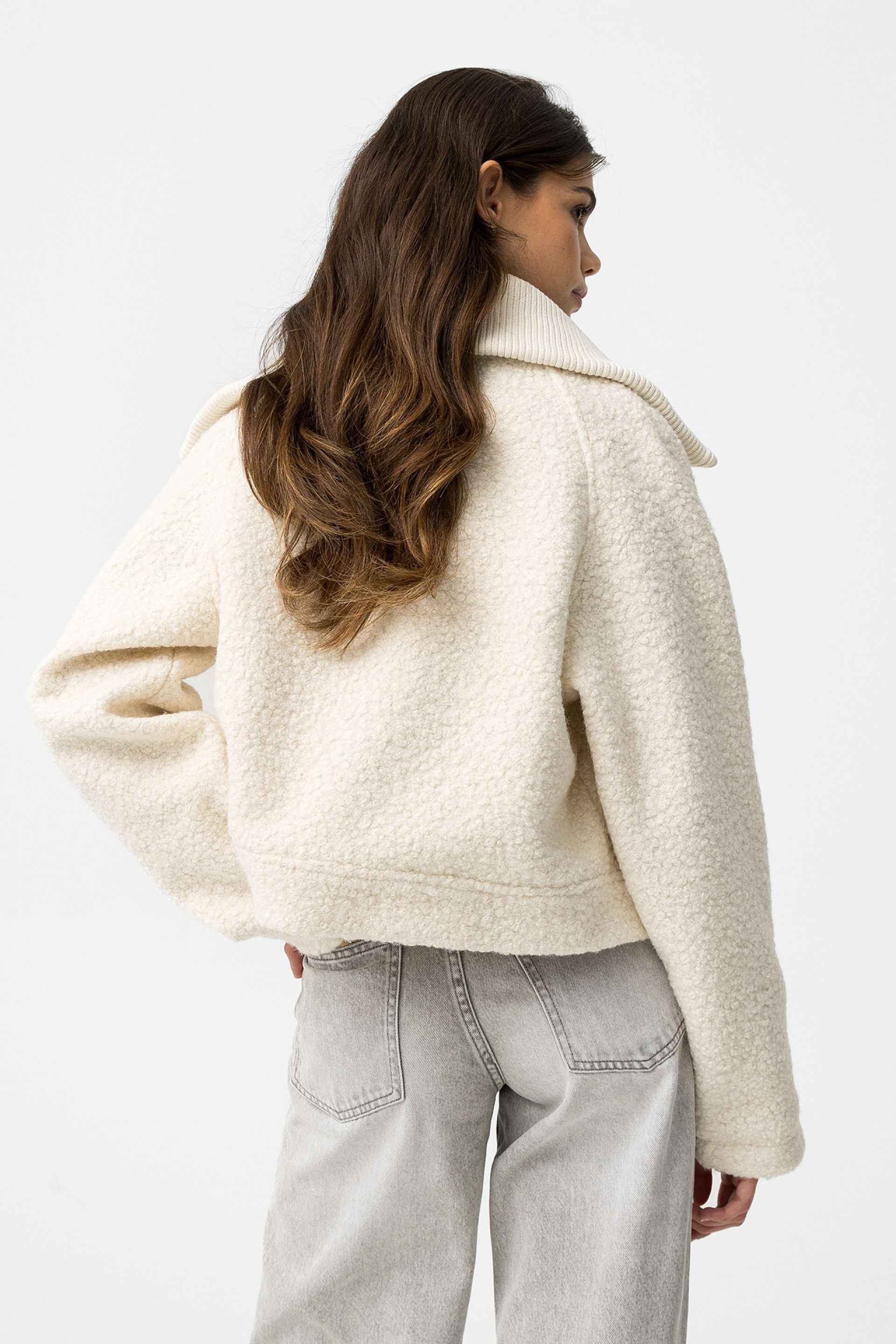 HAZEL WHITE BOUCLÉ JACKET