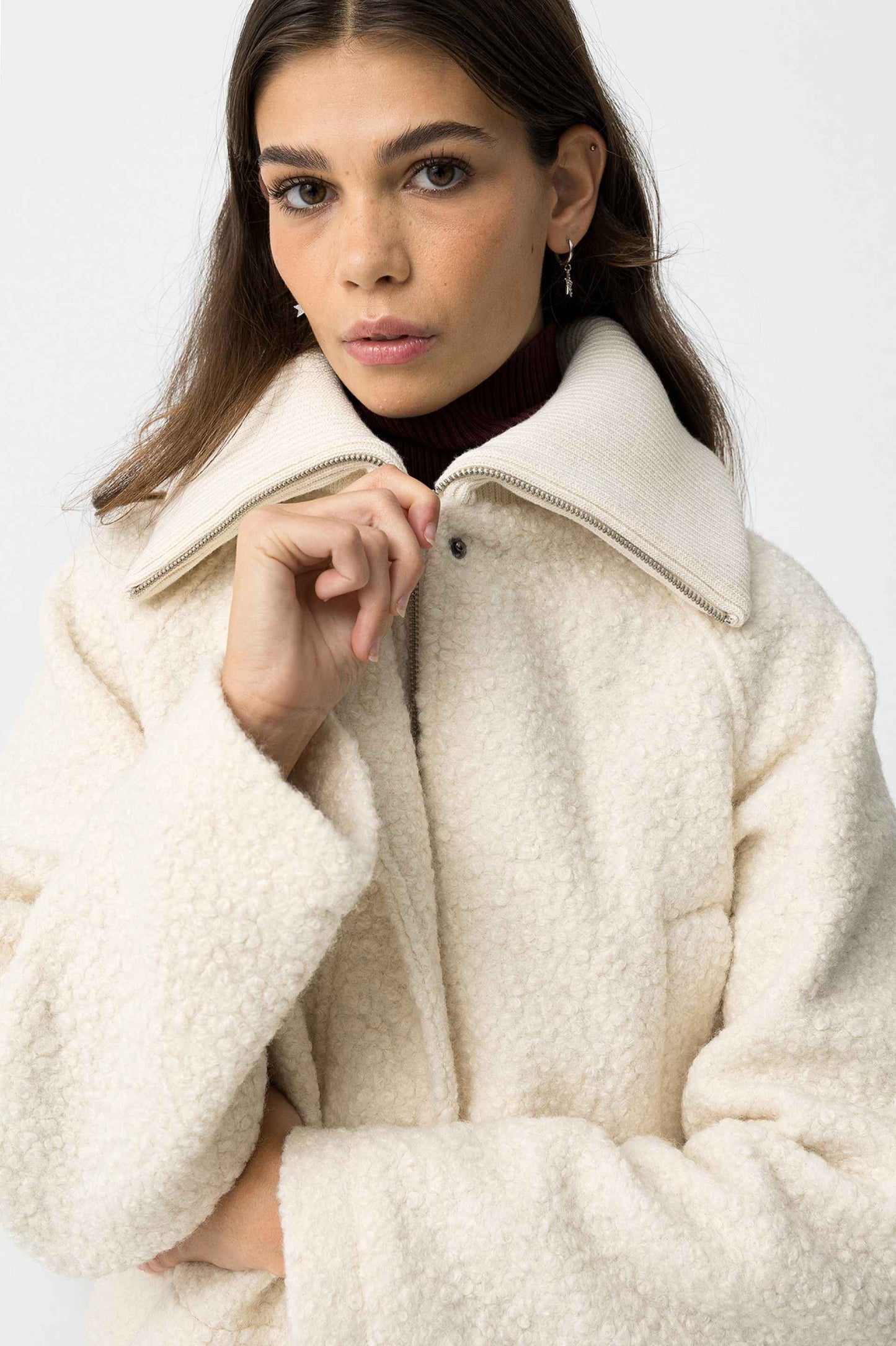 HAZEL WHITE BOUCLÉ JACKET