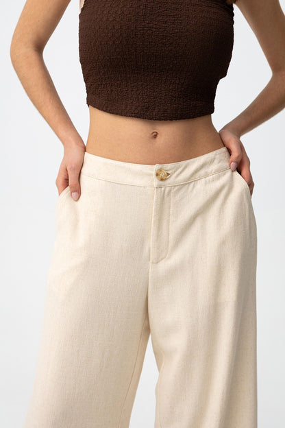 KHLOE WIDE LINEN PANT