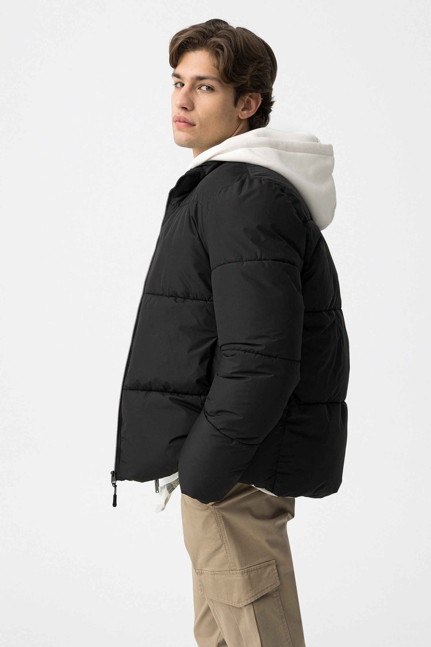 QUILTAD HERRJACKA PARKER