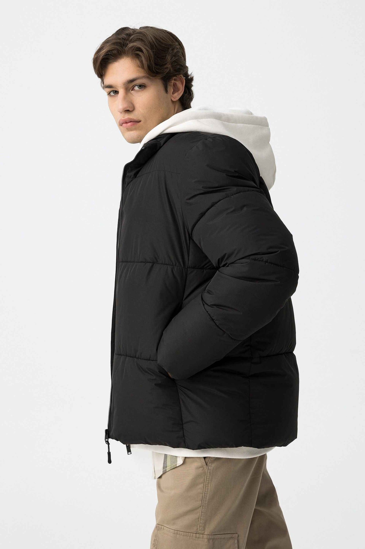 QUILTAD HERRJACKA PARKER