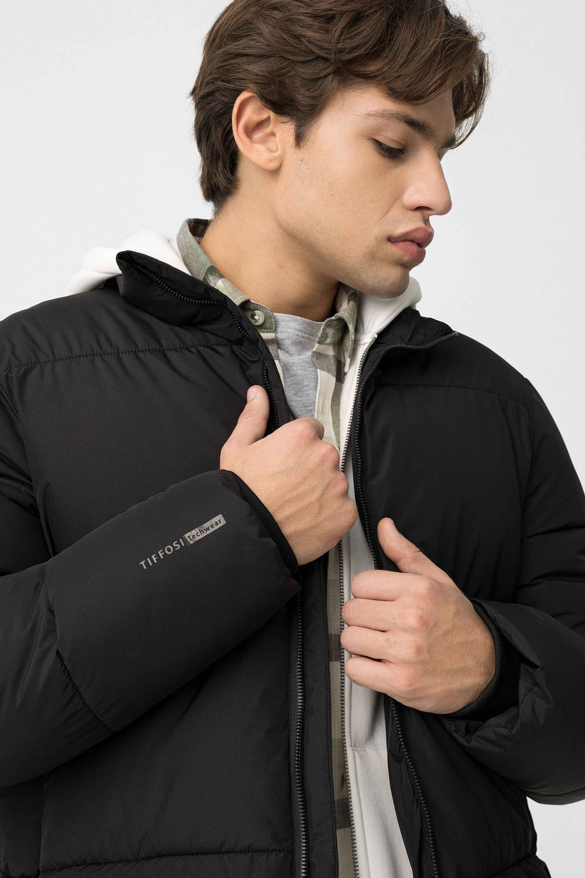 QUILTAD HERRJACKA PARKER