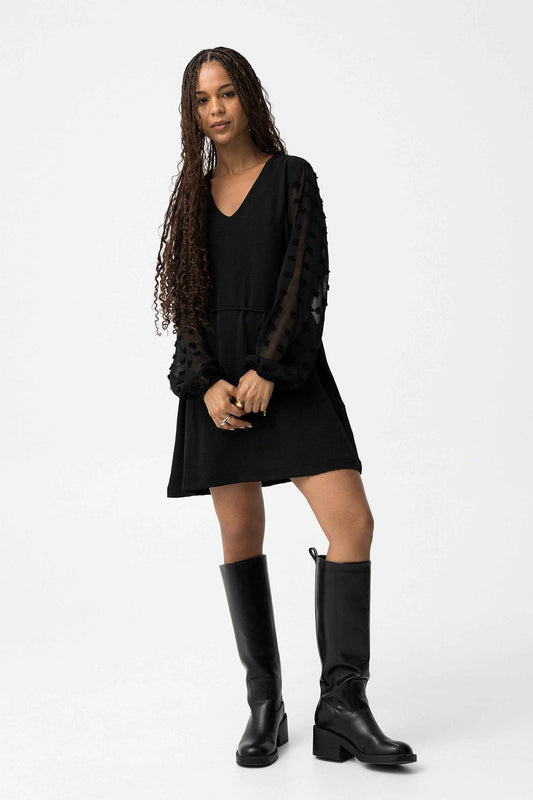 PAULA LACE SLEEVE TUNIC DRESS