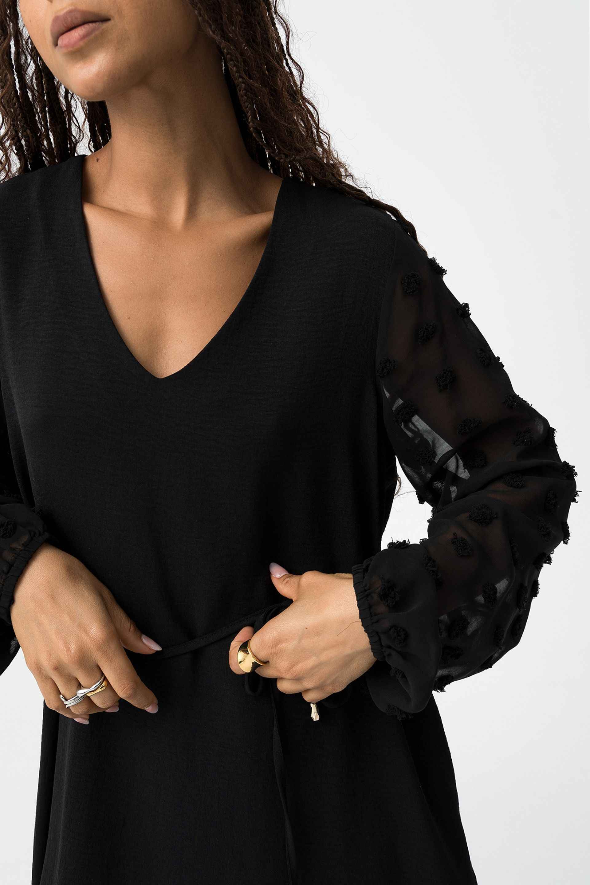 PAULA LACE SLEEVE TUNIC DRESS