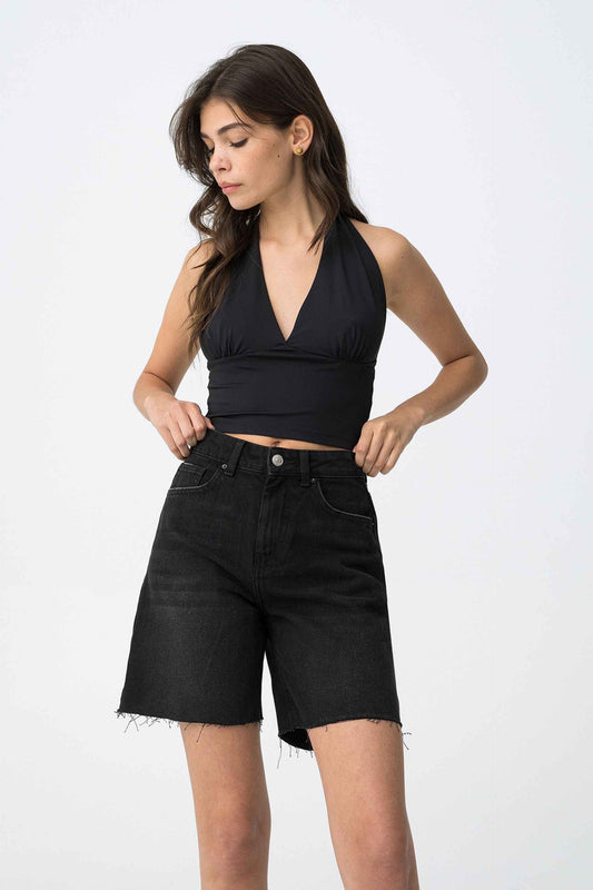 PIP BLACK HALTERNECK TOP
