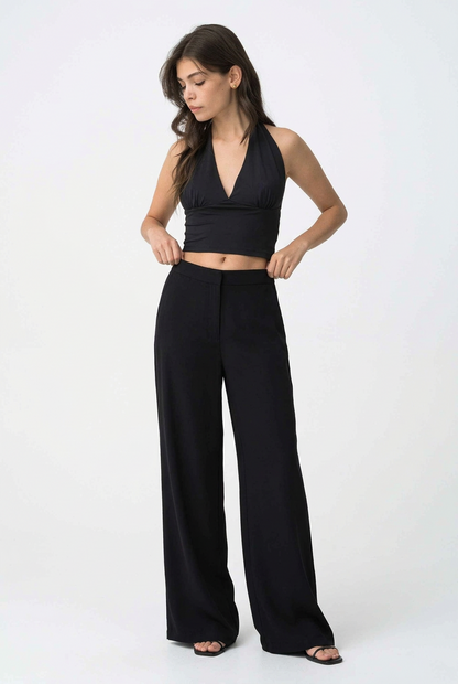 PIP BLACK HALTERNECK TOP