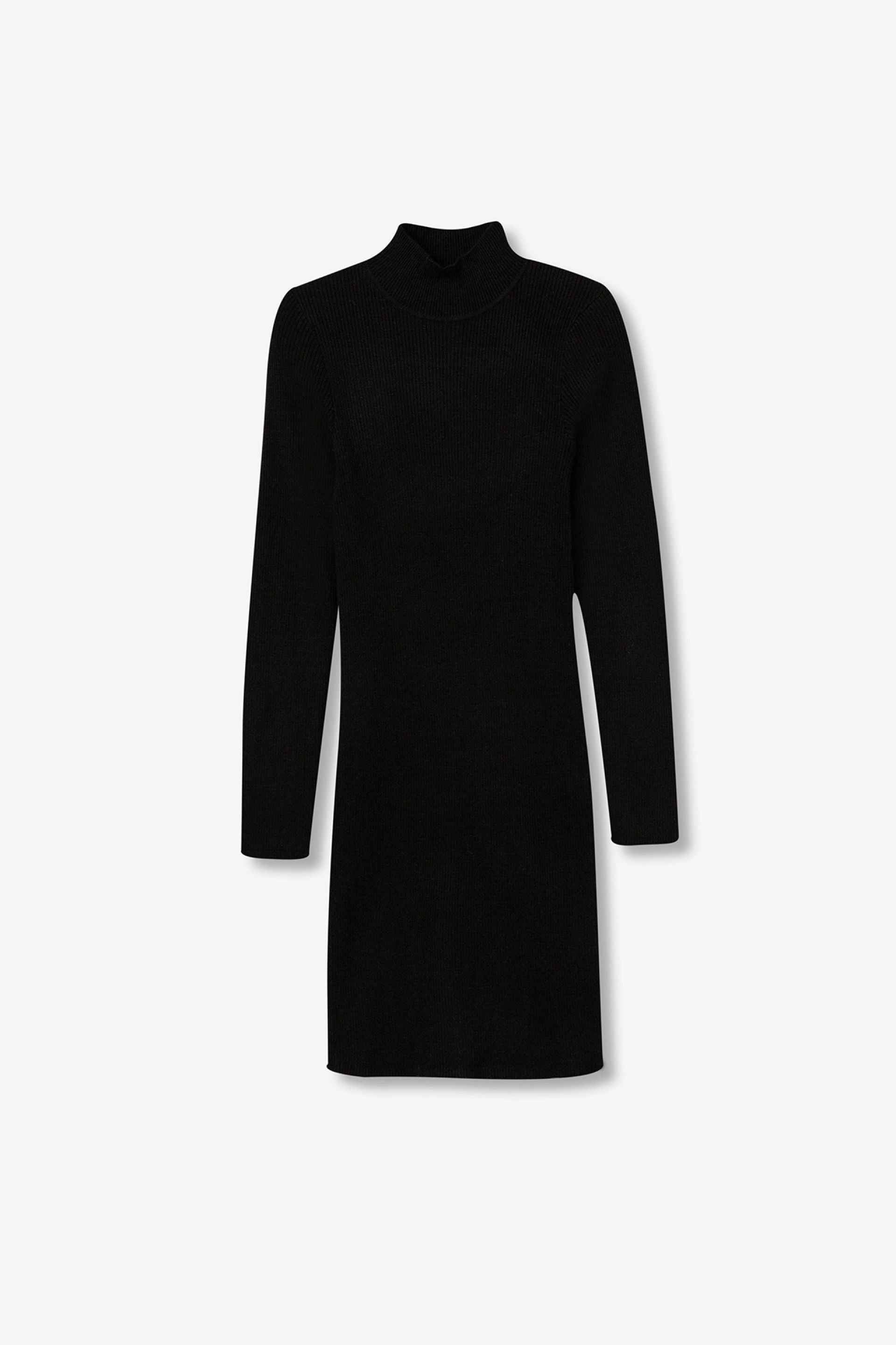 VALLIUM SVART STICKAD KLÄNNING