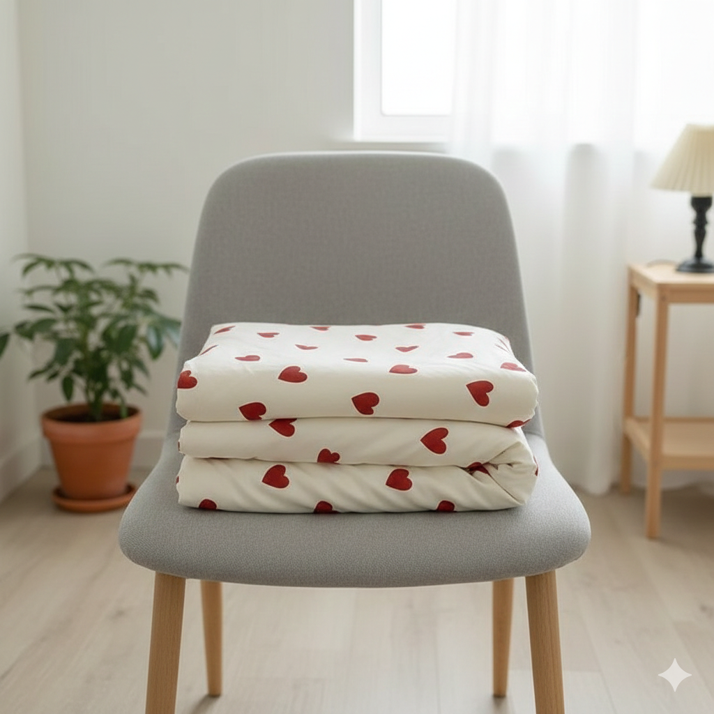 Bäddset AMORI 4 delar – Elegant påslakanset för enkelsäng (150 x 200 cm)