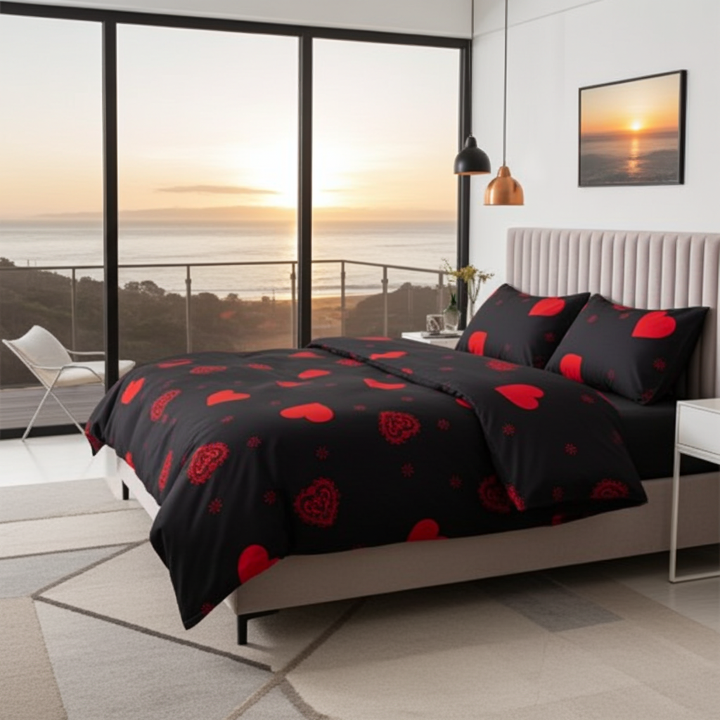 Bed linen set ANDORA 3 pieces – Soft and wrinkle-free duvet cover set (150x200cm)
