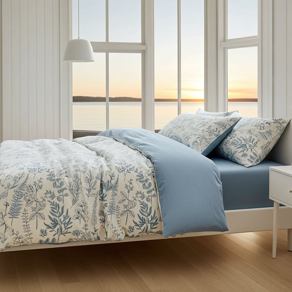 AZURO Duvet Cover Set 3 pieces – Soft two-tone duvet cover set (Several sizes)