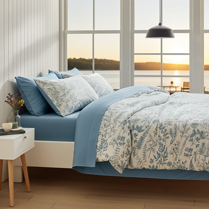 AZURO Duvet Cover Set 3 pieces – Soft two-tone duvet cover set (Several sizes)