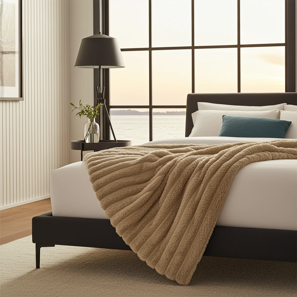Ribbed Blanket – Soft and stylish blanket with elegant texture (Multiple variants)