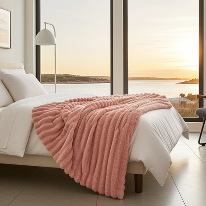 Ribbed Blanket – Soft and stylish blanket with elegant texture (Multiple variants)