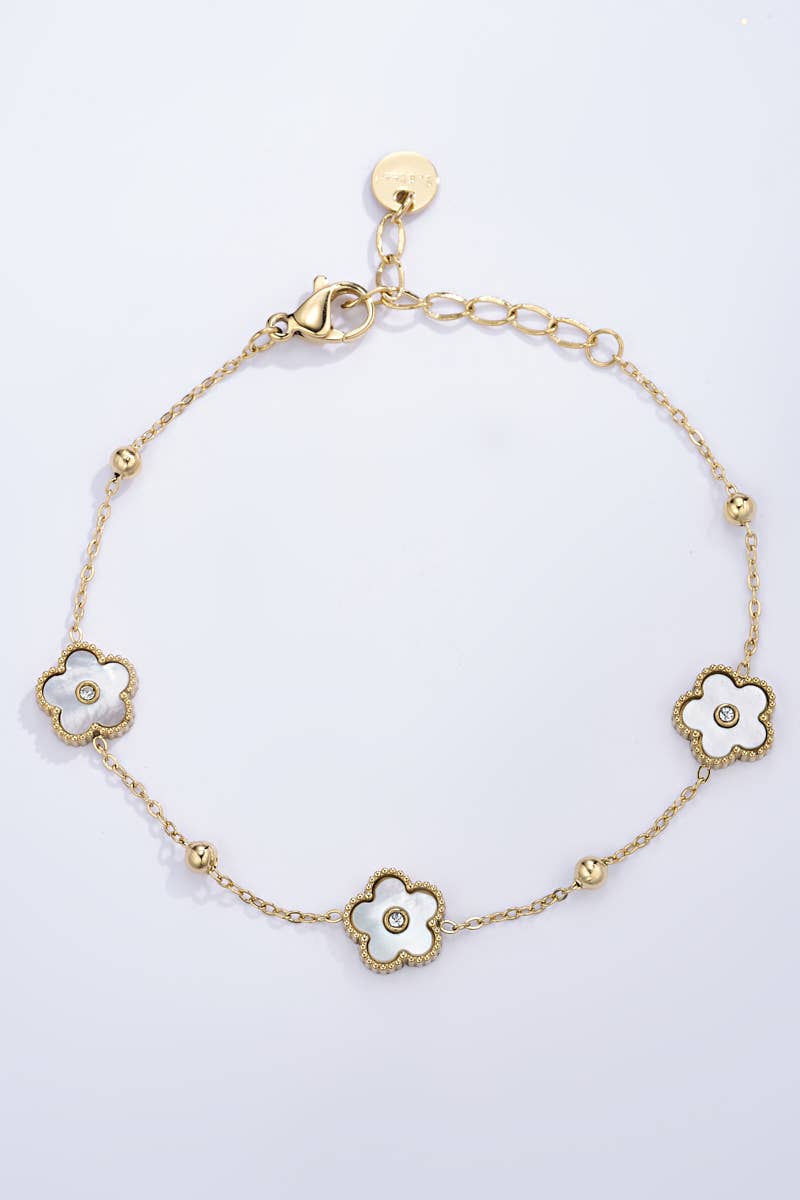 Blumenarmband Gold Damen