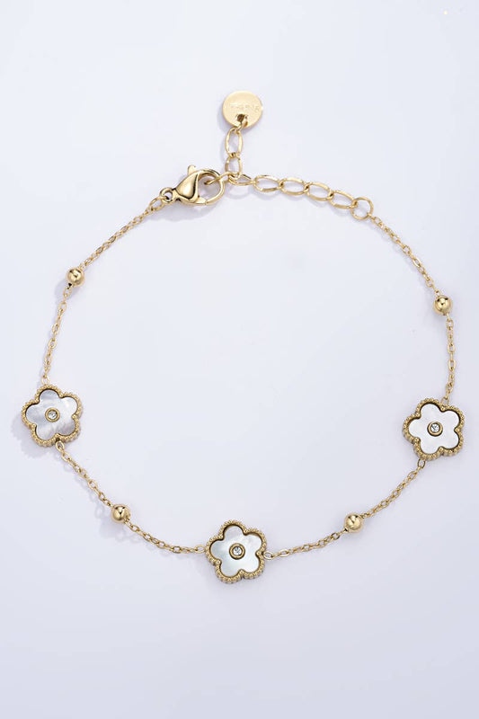 Blumenarmband Gold Damen