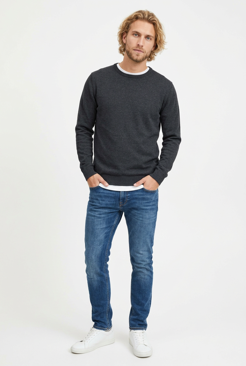 BASIC KNIT CREW NECK