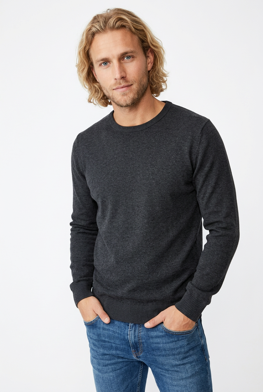 BASIC KNIT CREW NECK